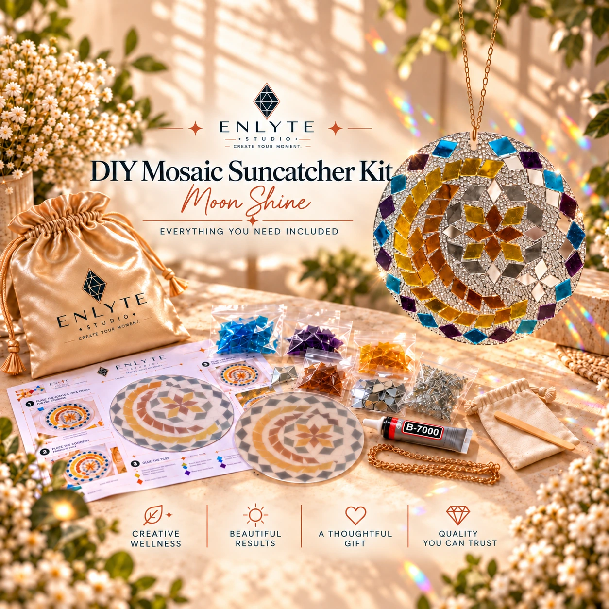 Moon Shine DIY Mosaic Suncatcher Kit