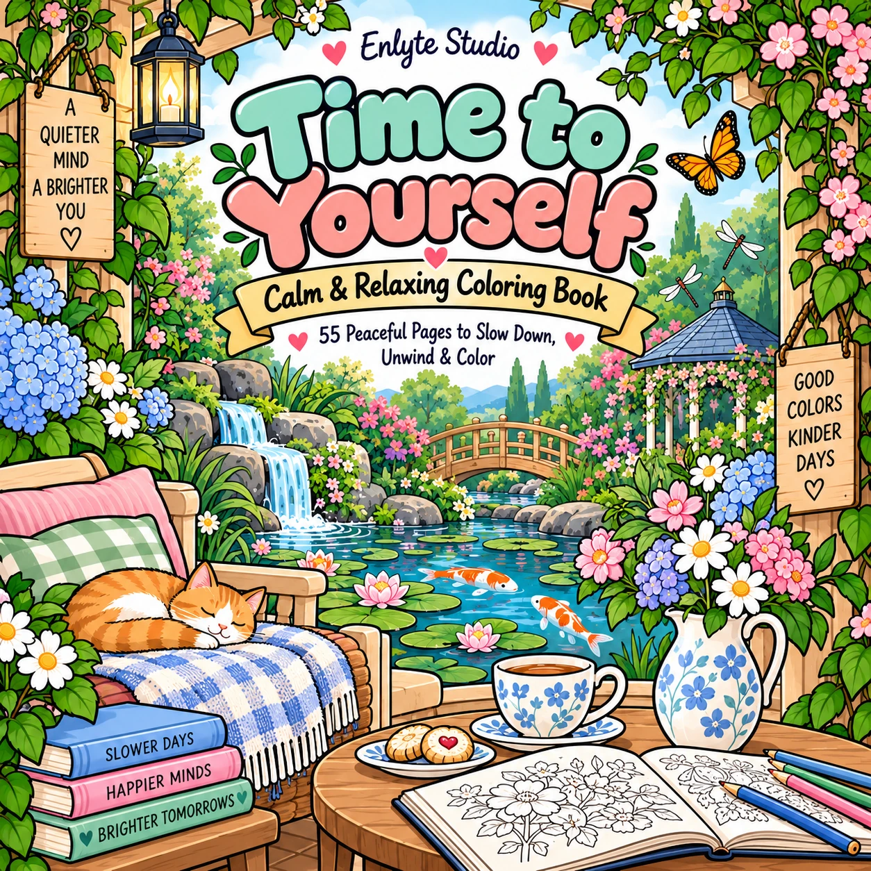 Time to Yourself calm and relaxing coloring book cover